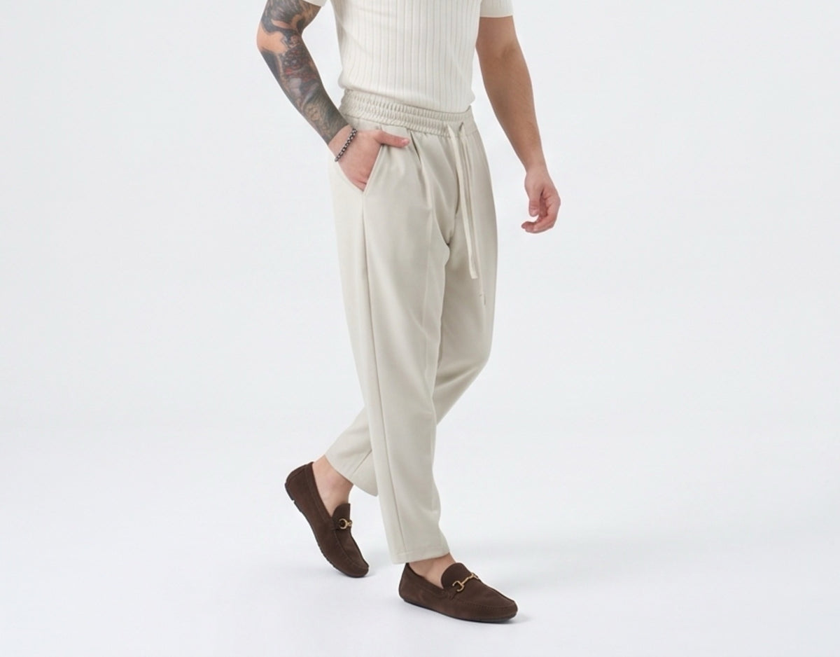 Pantaloni Bari Ivoire